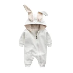 The Decor Haven Babykleidung|Babykleidung-Warmer Strampler mit Hasenohren für Kleinkinder – Winter-Kaninchen-Overall