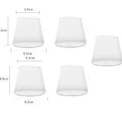Plates u0026 More Küche & Esszimmer-Wasserbecher aus klarem Glas – vielseitiger Kaffee- und Saftbecher