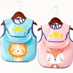 Kinder The Decor Haven Kinderwagen & Zubehör-Wasserdichte Babyschürze mit Tiermuster – süßer Kochkittel für Kinder