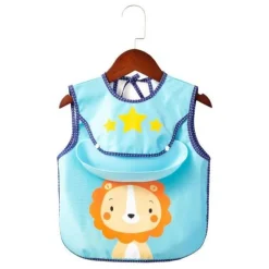 Kinder The Decor Haven Kinderwagen & Zubehör-Wasserdichte Babyschürze mit Tiermuster – süßer Kochkittel für Kinder