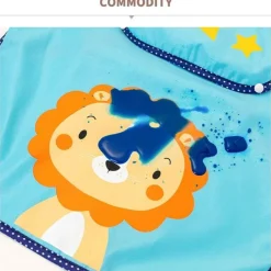 Kinder The Decor Haven Kinderwagen & Zubehör-Wasserdichte Babyschürze mit Tiermuster – süßer Kochkittel für Kinder