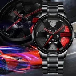 Wild u0026 Free Gear Autozubehör|Automobilindustrie-Wasserdichte Herrenuhr – Autofelgen-Design