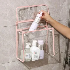 The Blissful Bath Badezimmer-Wasserdichte, hängende Badezimmer-Organizer-Tasche – transparente Aufbewahrungslösung