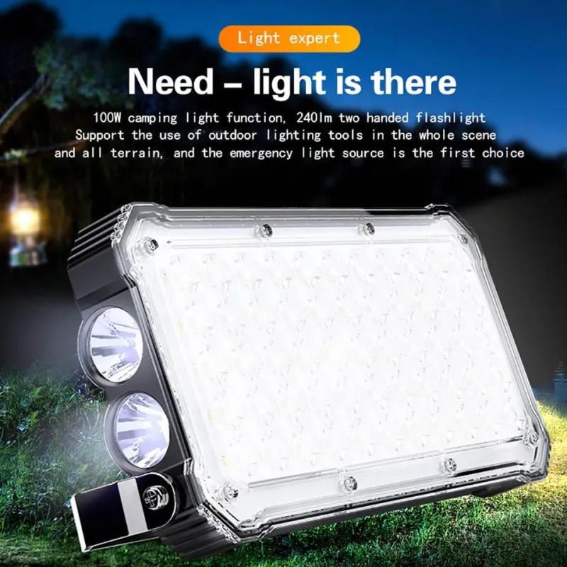 Gear Up u0026 Go Camping-Werkzeuge|Outdoor-Gadgets-Wasserdichte LED-Powerbank - Tragbares Ladegerät mit kabellosem Laden