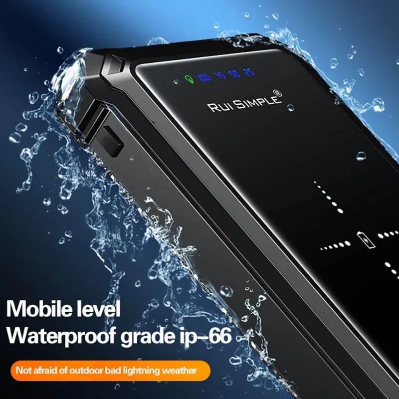 Gear Up u0026 Go Camping-Werkzeuge|Outdoor-Gadgets-Wasserdichte LED-Powerbank - Tragbares Ladegerät mit kabellosem Laden