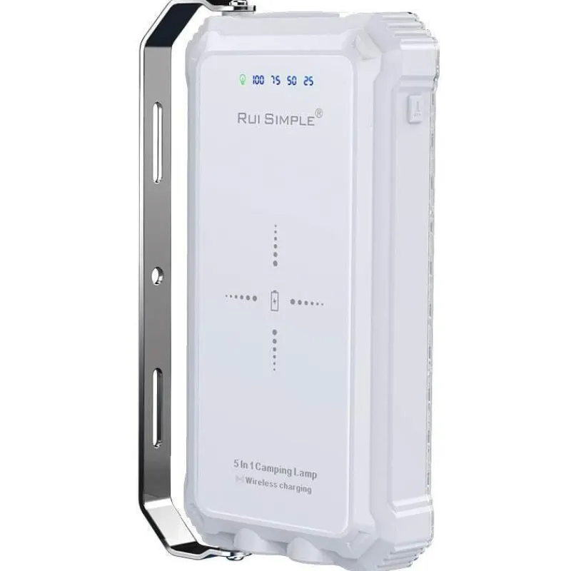 Gear Up u0026 Go Camping-Werkzeuge|Outdoor-Gadgets-Wasserdichte LED-Powerbank - Tragbares Ladegerät mit kabellosem Laden