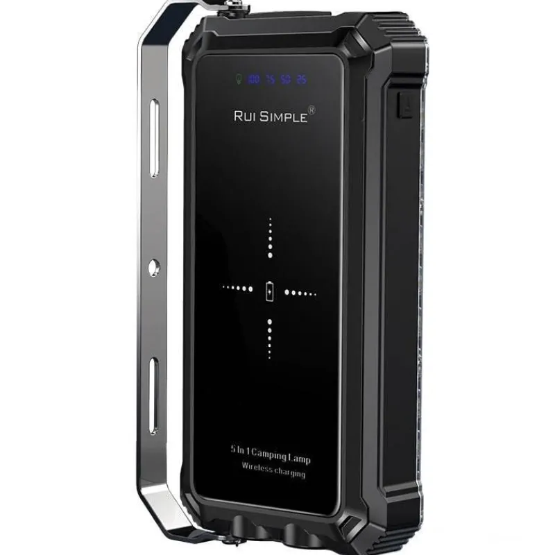Gear Up u0026 Go Camping-Werkzeuge|Outdoor-Gadgets-Wasserdichte LED-Powerbank - Tragbares Ladegerät mit kabellosem Laden
