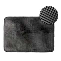 Furendo Haustierzubehör|Reinigungswerkzeuge Für Haustiere-Wasserdichte, rutschfeste Katzenstreumatte – leicht zu reinigendes Haustierzubehör