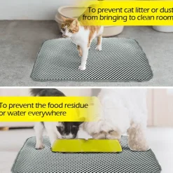 Furendo Haustierzubehör|Reinigungswerkzeuge Für Haustiere-Wasserdichte, rutschfeste Katzenstreumatte – leicht zu reinigendes Haustierzubehör