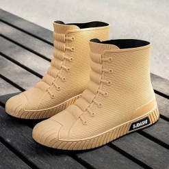 Herren Decor Herrenschuhe-Wasserdichte Schlupfgummistiefel - Stylish Rain Rider
