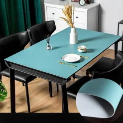 Timeless Touch Wohndeko|Küche & Esszimmer-Wasserdichte Tischschutzmatte aus Leder – nordisches minimalistisches Design
