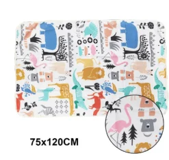 Kinder The Decor Haven Kinderwagen & Zubehör-Wasserdichte Wickelunterlage - Wiederverwendbares Cartoon-Design