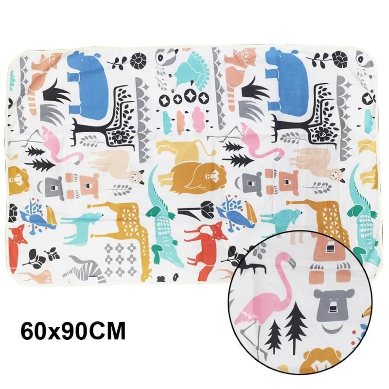 Kinder The Decor Haven Kinderwagen & Zubehör-Wasserdichte Wickelunterlage - Wiederverwendbares Cartoon-Design