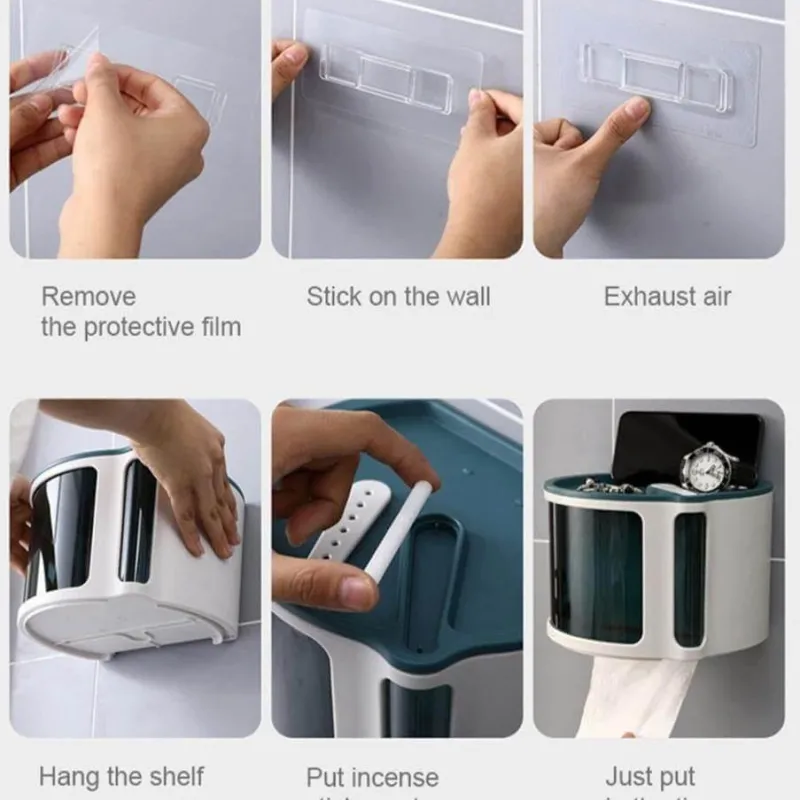 The Blissful Bath Badezimmer-Wasserdichter Badezimmer-Organizer ohne Bohren – Zubehörhalter