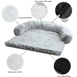 Decor Haustierzubehör|Haustierbetten-Wasserdichter großer Plüsch-Sofabezug für Haustiere – Bettschutz