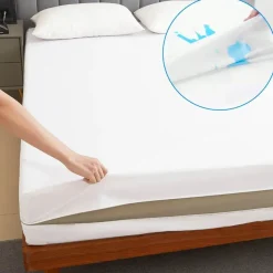 The Decor Haven Gadgets Für Zuhause-Wasserdichter Matratzenschoner – Atmungsaktiver Bettbezug, allergie- und staubmilbenresistent
