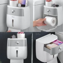 The Blissful Bath Badezimmer-Wasserdichter Toilettenpapierhalter - Badezimmer-Aufbewahrungs-Organizer