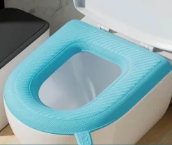 Tranquil Waters Badezimmer-Wasserdichter, weicher Toilettensitzbezug – Easy Lifter Cushion