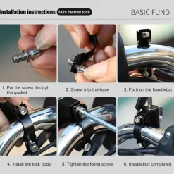 Wild u0026 Free Gear Autozubehör|Automobilindustrie-Wasserdichtes Fahrradhelmschloss – Sicheres Fahrradzubehör