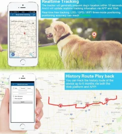 Decor Haustierzubehör-Wasserdichtes GPS-Tracker-Halsband für Haustiere – Standort-Tracker für Hunde und Katzen