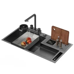 The Culinary Kit Küche & Esszimmer-Wasserfall-Waschtischarmatur mit Touch-Steuerung – Modernes Design