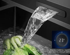 The Culinary Kit Küche & Esszimmer-Wasserfall-Waschtischarmatur mit Touch-Steuerung – Modernes Design