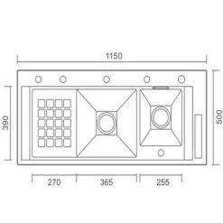 The Culinary Kit Küche & Esszimmer-Wasserfall-Waschtischarmatur mit Touch-Steuerung – Modernes Design