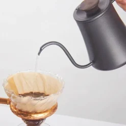 Tom Küche & Esszimmer-Wasserkocher mit Schwanenhals-Aufguss – Kaffeemaschine mit Holzgriff