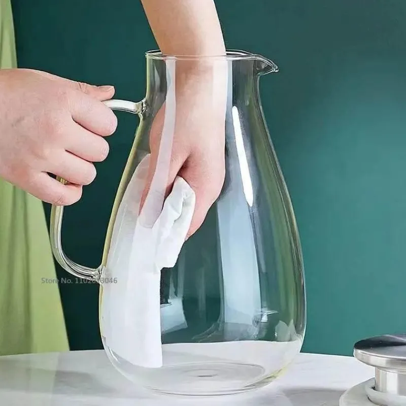 Plates u0026 More Küche & Esszimmer-Wasserkrug aus Glas – 2500 ml Getränkekaraffe mit Deckel