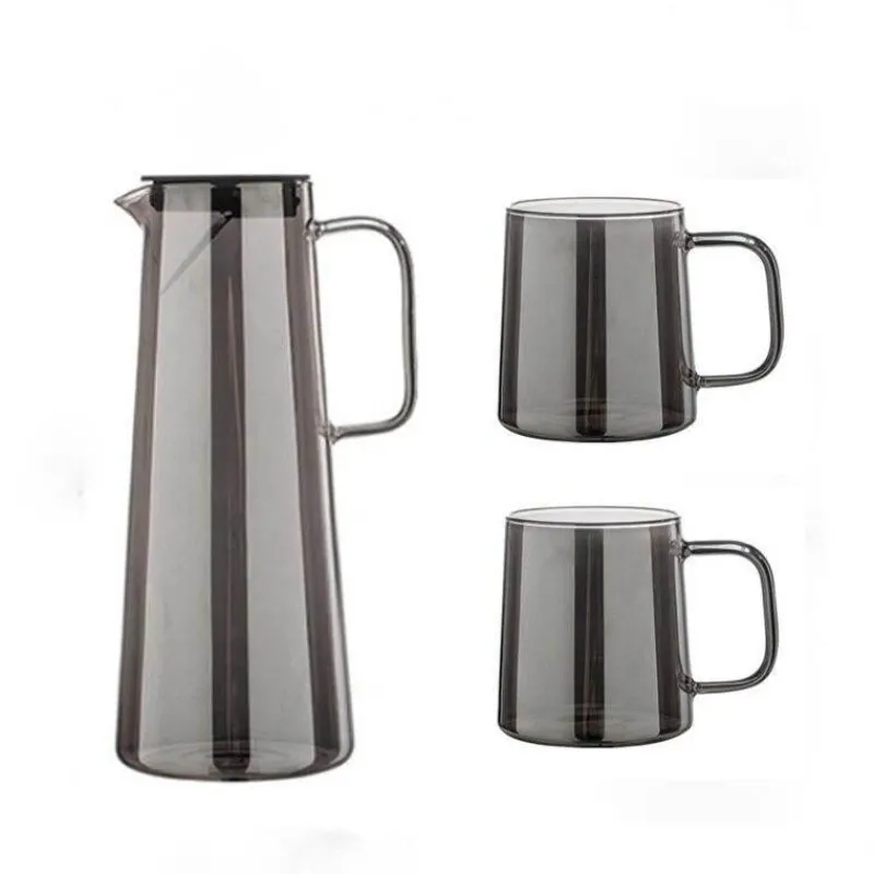 The Cozy Mug Küche & Esszimmer-Wasserkrug und Tassenset aus Glas – Elegantes Trinkgeschirr