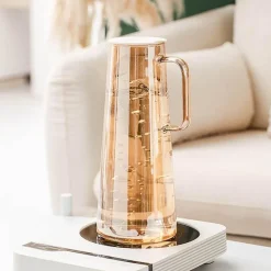 The Cozy Mug Küche & Esszimmer-Wasserkrug und Tassenset aus Glas – Elegantes Trinkgeschirr