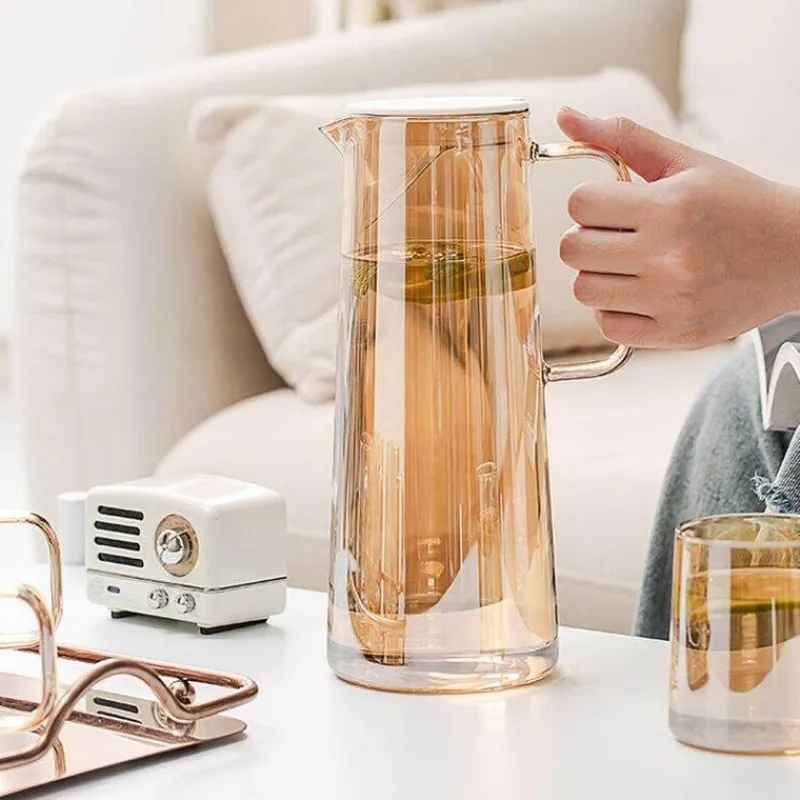 The Cozy Mug Küche & Esszimmer-Wasserkrug und Tassenset aus Glas – Elegantes Trinkgeschirr