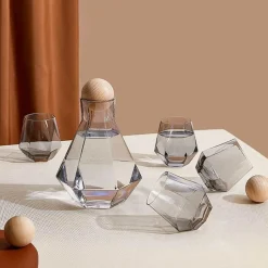 The Cozy Mug Küche & Esszimmer-Wasserkrug-Set aus Glas – Stilvoller Krug mit Filter