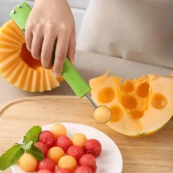 The Culinary Kit Küche & Esszimmer-Wassermelonen-Multischneider – Dreifach-Schneidewerkzeug zum einfachen Servieren von Obst