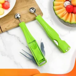The Culinary Kit Küche & Esszimmer-Wassermelonen-Multischneider – Dreifach-Schneidewerkzeug zum einfachen Servieren von Obst