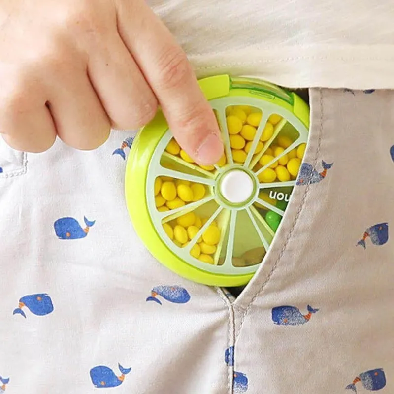 Decor Gesundheits- Und Entspannungstools-Wöchentliches Pillendosen-Set – 2 drehbare Medikamentenboxen