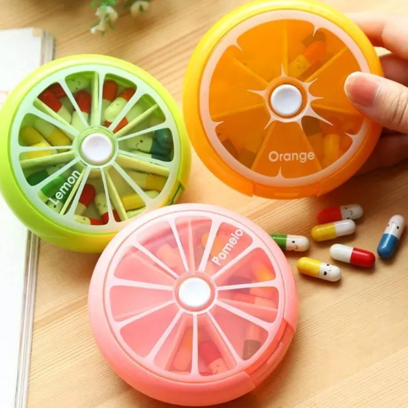 Decor Gesundheits- Und Entspannungstools-Wöchentliches Pillendosen-Set – 2 drehbare Medikamentenboxen