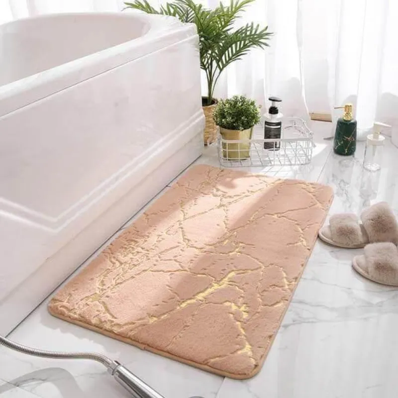 Tranquil Waters Badezimmer-Weiche, saugfähige, rutschfeste Badezimmermatte – flauschiges, modernes Design
