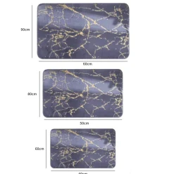 Tranquil Waters Badezimmer-Weiche, saugfähige, rutschfeste Badezimmermatte – flauschiges, modernes Design