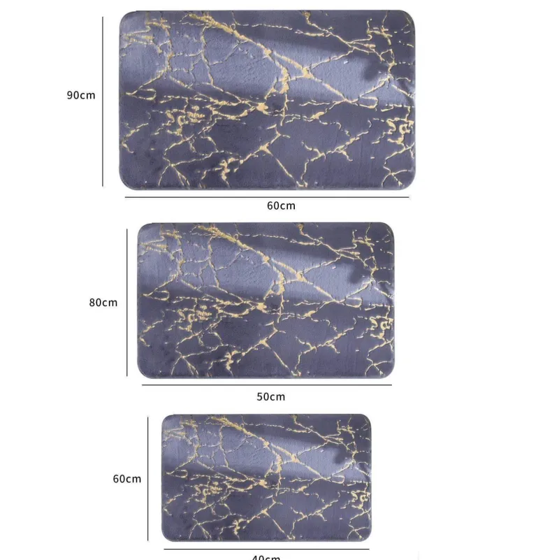 Tranquil Waters Badezimmer-Weiche, saugfähige, rutschfeste Badezimmermatte – flauschiges, modernes Design