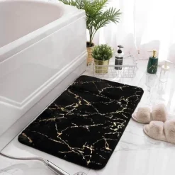 Tranquil Waters Badezimmer-Weiche, saugfähige, rutschfeste Badezimmermatte – flauschiges, modernes Design