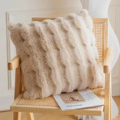 Cozy Cushions Bettzeug-Weicher Kissenbezug aus Plüsch mit Wolkenmotiv, gemütliches Dekokissen für Zuhause