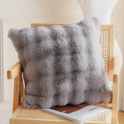 Cozy Cushions Bettzeug-Weicher Kissenbezug aus Plüsch mit Wolkenmotiv, gemütliches Dekokissen für Zuhause