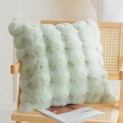 Cozy Cushions Bettzeug-Weicher Kissenbezug aus Plüsch mit Wolkenmotiv, gemütliches Dekokissen für Zuhause
