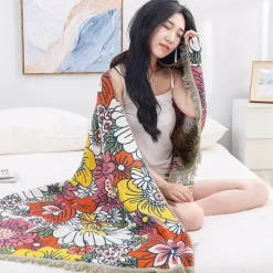 Wrap u0026 Relax Bettzeug-Weiches Badetuch aus Baumwollgaze – saugfähig, 80 x 160 cm