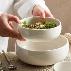 Elegance at the Table Küche & Esszimmer-Weiße Porzellanschale - Elegantes Esszimmerdekor