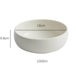 Elegance at the Table Küche & Esszimmer-Weiße Porzellanschale - Elegantes Esszimmerdekor