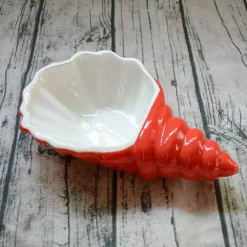 Feast u0026 Flair Küche & Esszimmer-Weißes Conch-Teller-Set – elegantes Porzellangeschirr für Snacks und Desserts