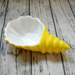 Feast u0026 Flair Küche & Esszimmer-Weißes Conch-Teller-Set – elegantes Porzellangeschirr für Snacks und Desserts