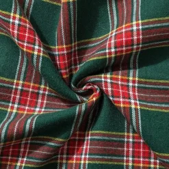 Pillow Haven Bettzeug-Weihnachtlich karierte Kissenhülle - Grünes und rotes Kissen für die Heimdekoration